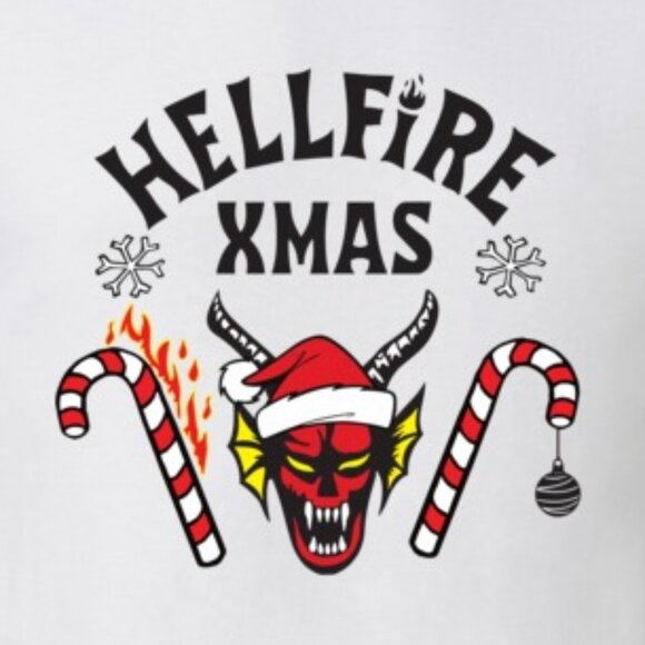 Hellfire Xmas Club Demon Santa Funny Holiday Fan Gift Graphic Christmas Shirt 90 - Picture 2 of 5